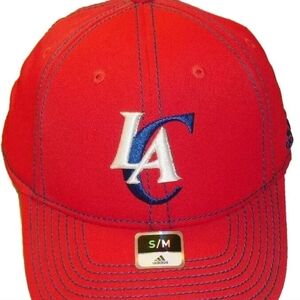 Los Angeles Clippers Adidas Red Stretch Fit One Fit hat sz. Small Medium New Nba